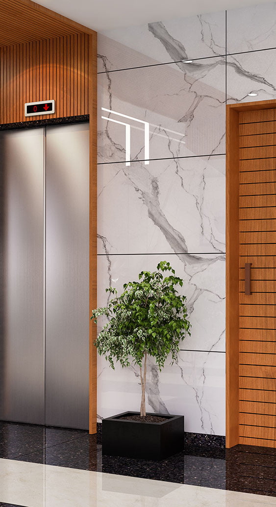 Luxury Lobby with Reception Area at Edara Infra